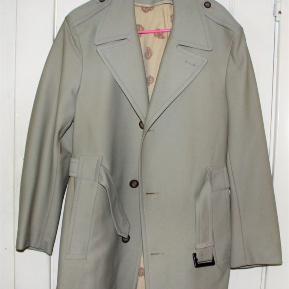 Vintage Sears Beige Men's Trench Coat